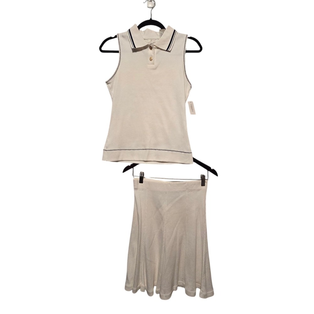 Vtg Deadstock Passport Pier 1 Womens Tennis 2pc Set MED 2 Pcs Skirt Tank Preppy